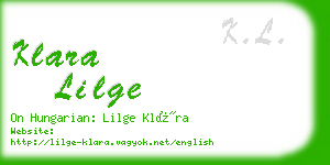 klara lilge business card